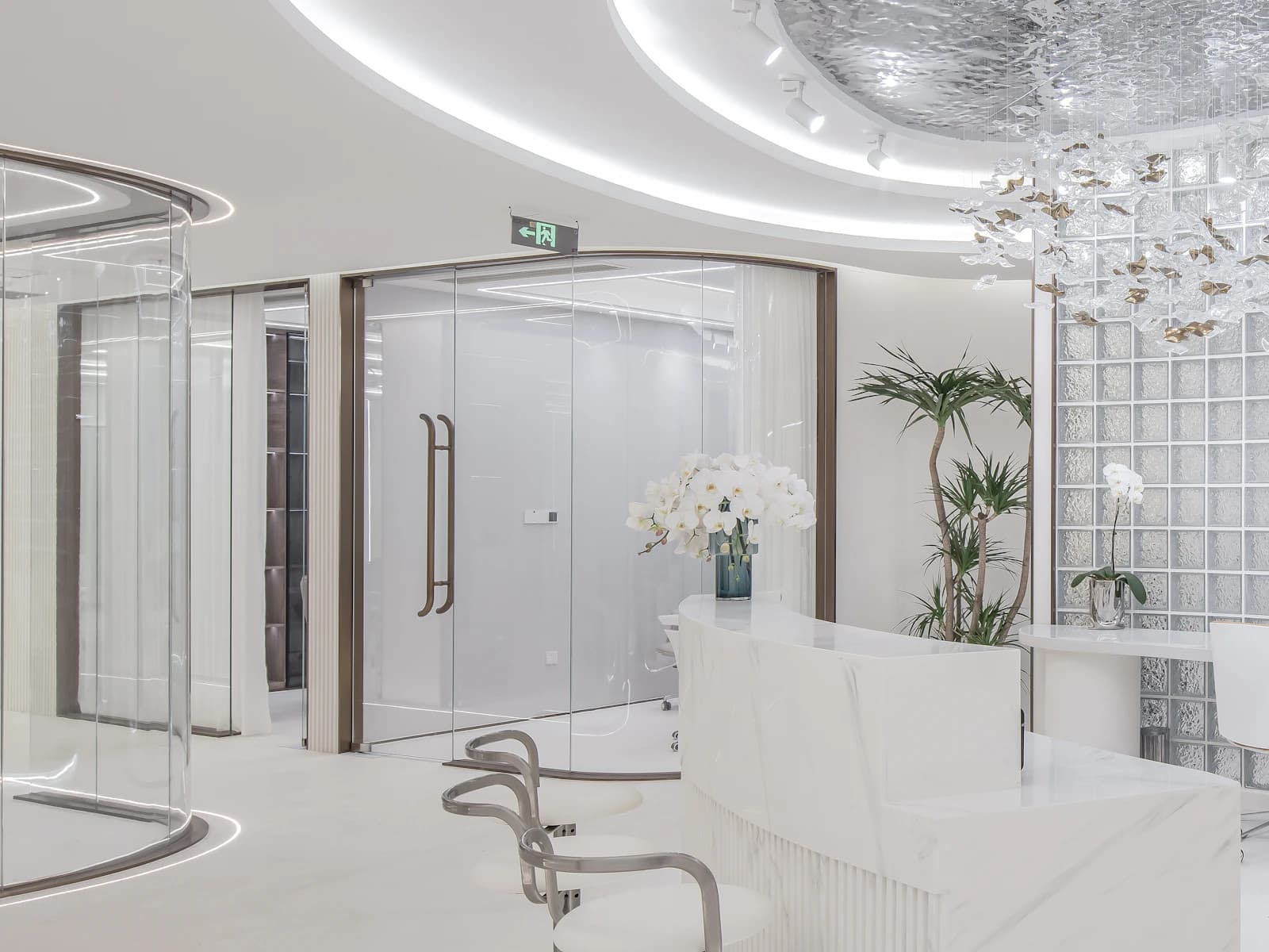 Clinic reception, illustrative
